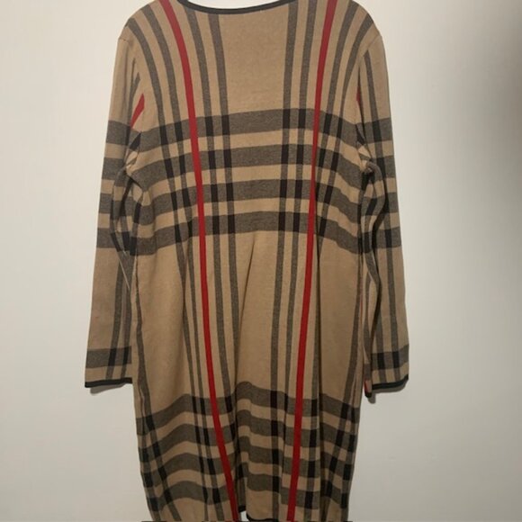 NWT Ann Klein Women's Old Money Classic Preppy Heritage Plaid Duster - Size M - Picture 6 of 6